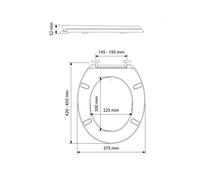 Abattant WC thermodur RD'2 à descente assistée OLFA 7RD9001DA