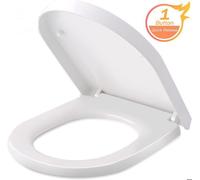 Abattant WC universel-HIMIMI-45x36x5,3cm Abattant WC frein de chute Cuvette WC avec Installation et Nettoyage Faciles Blanc Forme D