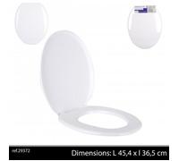 Abattant WC - URBAN LIVING - Universel - 45x36 cm - Plastique - Blanc