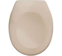 Wenko Abattant WC Bergamo Duroplast antibactérien Fixation réglable en acier inox Beige