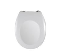 Abattant WC - WENKO - Bergamo - Duroplast antibactérien - Fixation réglable en acier inox - 35 x 44,4 cm