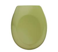 WENKO Siège de WC Bergamo Vert mousse Acier inoxydable Toilettes Lunettes de WC Salle de bains WC visiteurs