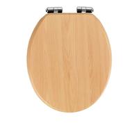 Abattant WC - WENKO - Buche Natur - MDF - 35,5x42,5 cm - Marron