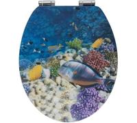 WENKO Siège de WC Poissons Effet 3D Couvercle de WC Siège de WC à fermeture automatique Salle de bain WC