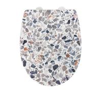 Wenko Abattant WC Terrazzo – Surface haut brillant, abaissement automatique, thermoplastique 36,5×45 cm