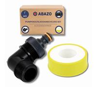 ABAZO - Raccord de pompe pour pompe de jardin, raccord de tuyau, clapet anti-retour pour la pompe, raccordement à un hydrophore, ensemble d'accessoires pour pompe, raccord de sortie de pompe SET 1" AG