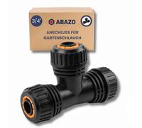 ABAZO Raccord pour tuyau d'arrosage, raccord, raccord de tuyau, compatible avec enrouleur de tuyau Gardena, système d'irrigation, distributeur d'eau - 1/2" ou 3/4" (3/4")