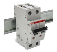 ABB 2 cds252001r0161 Système Pro M Compact miniature Circuit Breaker, 2 pôles, type D, 16 A Courant nominal, 88 mm H x 35 mm W x 69 mm D