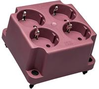 ABB 3640 Couvercle Rouge Avec Prise Schuko 4-Fentes - 1SPA007130F9265
