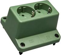ABB 3640 Double Prise Schuko Capot Vert Recyclé - 1SPA007130F9250