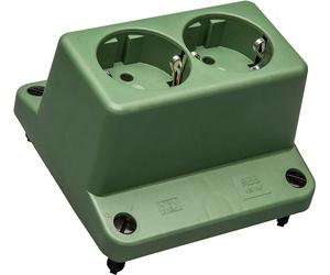 ABB 3640 Double Prise Schuko Capot Vert Recyclé - 1SPA007130F9250