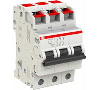 ABB Disjoncteur de protection de circuit S203S-C13, C-Char., 6 kA, 13 A, 3 pôles
