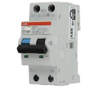 ABB Interrupteur différentiel DS201A-B16 1P+N Type A 16 A 30 mA 6 kA Gris 2 TE