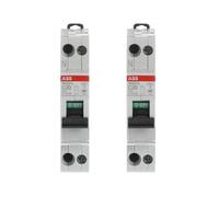 ABB Lot de 2 disjoncteurs Ph+N raccordement Vis 20A-4,5Ka - Courbe C
