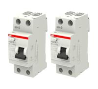 ABB Lot de 2 Interrupteurs différentiels à vis raccordement 40A 30mA Type AC