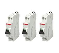 ABB Lot de 3 disjoncteurs Ph+N raccordement Vis 20A-4,5Ka - Courbe C