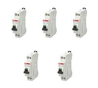 ABB Lot de 5 disjoncteurs Ph+N raccordement Vis 16A-4,5Ka - Courbe C