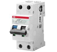 ABB RCBO System Pro M Compact DS201 Commutateur FI/LS 2 pôles, sensibilité 300 mA, montage sur rail DIN