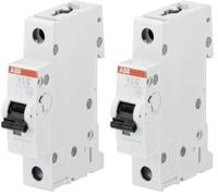 ABB S201-C2 Disjoncteur miniature 1 pôle, type C, capacité de rupture 6/10 kA, courant 2 A (2CDS251001R0024) (Lot de 2)