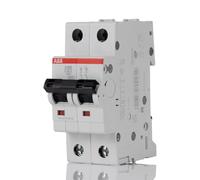 ABB S202-C63 Disjoncteur miniature 2 pôles, type C, capacité de rupture 6/10 kA, courant 63 A (2CDS252001R0634)
