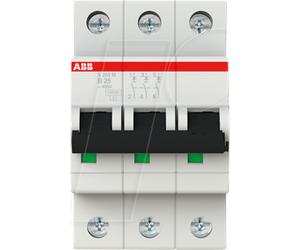 ABB S203M-B25 - Disjoncteur, Char. B, 25 A, 3 pôles
