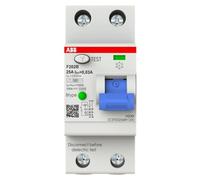 ABB Stotz S&J Disjoncteur différentiel typeB 2P 25A,30mA,3kA,2TE F202B-25/0,03-2TE (2CSF202568R1250)
