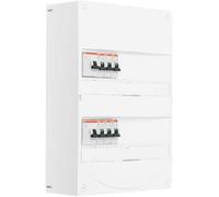 ABB Tableau 2 rangées pré-équipé 2 inter. diff. 40A + 6 disjoncteurs