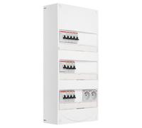 ABB Tableau 3 rangées pré-équipé 2 ID 40A + 1 ID 63A + 10 disjoncteurs
