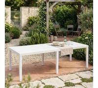 Abbaviva - Table d'extérieur, 150x90x72h cm Blanc, 10 places Italy