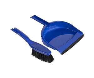 Abbey Pelle et balayette en plastique Bleu