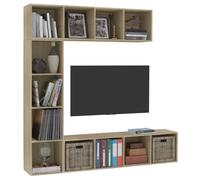 ABBO-SALE* Jeu de bibliothèque/meuble TV - Armoire de téléviseur - 3 pcs Chêne sonoma 180 x 30 x 180cm SOL394903