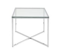 Abc home table d'appoint chromée de style scandinave argent