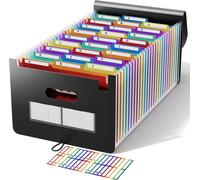 ABC Life porte-documents A4 26 compartiments, porte-documents accordéon, porte-documents à compartiments, classeurs colorés, organiseur de bureau porte-documents, porte-documents porte-documents organ