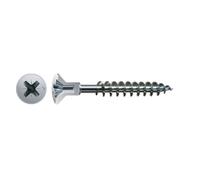 ABC SPAX-S Vis à Bois Tête Plate Avec Trou pour Cache Pozidriv Zinc Longueur 35mm Diamètre 4.5mm Lot de 500