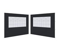 ABCCANOPY Lot de 2 Panneaux latéraux de Rechange pour tonnelle 3 m - Noir