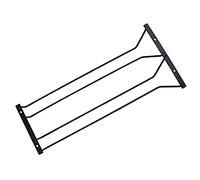 Abcsea 1 Pièce Noir Porte-verre à Vin Sous Meuble, Porte-verres à Pied Suspendu, Support de Verre à Vin, Porte-verres à Vin, Stemware Rack, 50 cm 2 Rangées