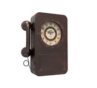 Abdurey Horloge Murale rétro avec Coffre-Fort caché, Horloge Murale à Quartz en métal à Piles, Grande Horloge rectangulaire Vintage, pour Ferme, Salon (40,6 x 30,5 x 10,2 cm (H x l x P)