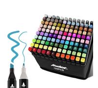 ABEIER Feutre a Alcool,120 Couleurs Feutre Alcool Double Pointe Permanents Marqueur Kit,Marqueurs de Dessin Pour Adultes Peinture,Twinmarkers Créatif pour Débutants Graffiti DIY Art Esquisse