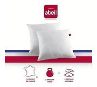Abeil Oreillers DOUBLE CONFORT Lot de 2 100% coton 60x60 cm Ferme 650g / Moelleux 550g Oeko-Tex