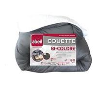 ABEIL Couette Bicolore - 200 x 200 cm - Blanc et gris blanc G