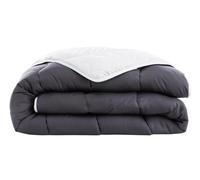 Abeil - Couette Bicolore Blanc et Gris - Chaleur Modérée - Enveloppe Microfibre Douce, Garnissage Polyester 300g/m² - Lavable en Machine - Certifiée Oeko-Tex - 200 x 200 cm