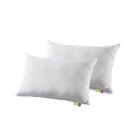 Abeil Lot de 2 Oreillers Bio Attitude Coton Blanc 45 x 70 cm, fabriqué en France
