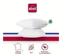 ABEIL Lot de 2 Oreillers Bio Confort - 60 x 60 cm - Blanc