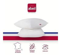 ABEIL Lot de 2 Oreillers Douceur - 60 x 60 cm - Blanc
