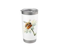 Abeille sur une marguerite - Honeycore Gobelet isotherme en acier inoxydable double paroi