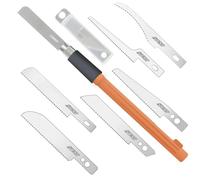ABEST Mini scie à main pour le modélisme avec 8 lames pour le bricolage Couteau de modélisme Hobby Kit d'outils pour scie à métaux pour couper à la main les membres et les branches d'arbres.