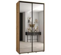 ABIKSMEBLE Armoire Davos 2 avec Porte Coulissante et Miroir - Dressing pour Chambre Adulte - Penderie Vêtements - Garde-Robe - Placard 3 Portes - Closet