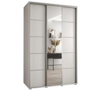 ABIKSMEBLE Armoire Davos 5 avec Porte Coulissante Miroir - Dressing Adulte - Penderie Vêtement - Garde Robe - Placard - 3 Portes - Closet