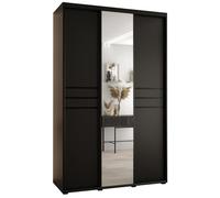 ABIKSMEBLE Armoire Porte Coulissante Miroir Davos 11 - Dressing Adulte - Penderie Vêtement - Garde Robe - Placard - Armoire 3 Portes - Closet