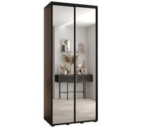 ABIKSMEBLE Armoire Porte coulissante Miroir Davos 2 - Armoire Chambre - Dressing Chambre Adulte - Penderie Vetement Dressing - Garde Robe - Placard Chambre - Armoire 3 Portes - Closet - Panderie